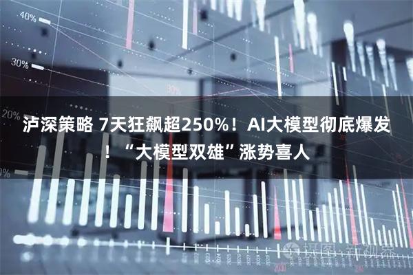 泸深策略 7天狂飙超250%！AI大模型彻底爆发！“大模型双雄”涨势喜人